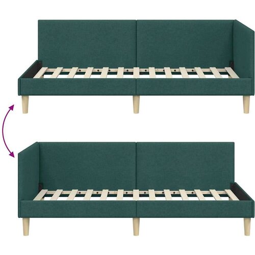 VidaXL Kutni okvir kreveta Ostalo Tamnozelena 100 x 200 cm Slike