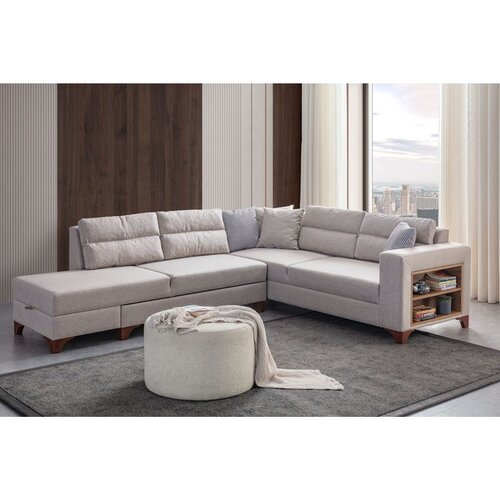 Atelier Del Sofa T-Loft Right ugaona garnitura 230 × 285 cm, krem Cene