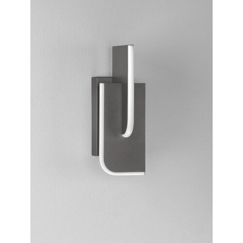 Nova Luce Svetlo siva kovinska LED zatemnitvena stenska svetilka Totem &amp;ndash; Slike