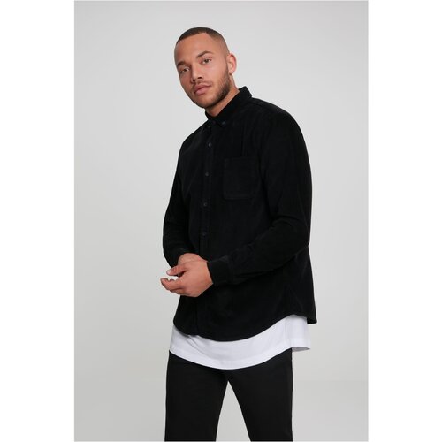 Urban Classics Corduroy shirt black Slike