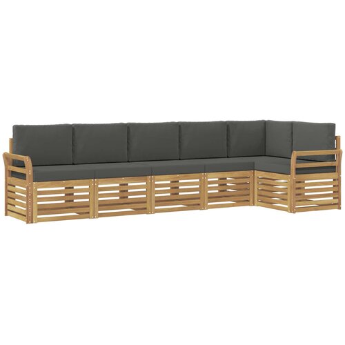  Set vanjskih sofa 6 pcs Bijela i antracit 308 x 130,5 x 73 cm Slike