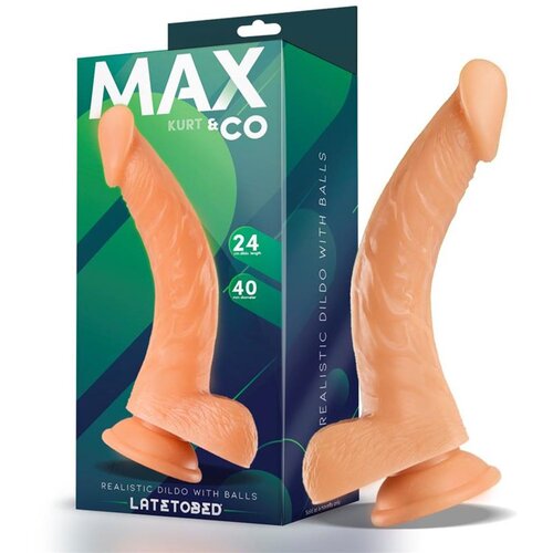  Kurt realistic dildo with testicles 9,4" 24cm flesh Cene