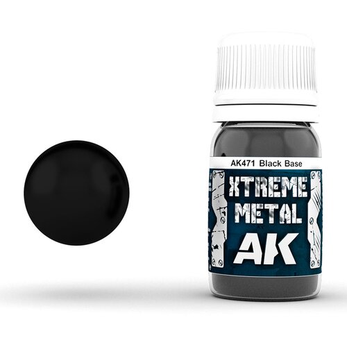 AK Interactive Xtreme Metal Black Base 30ml - AK471 Slike