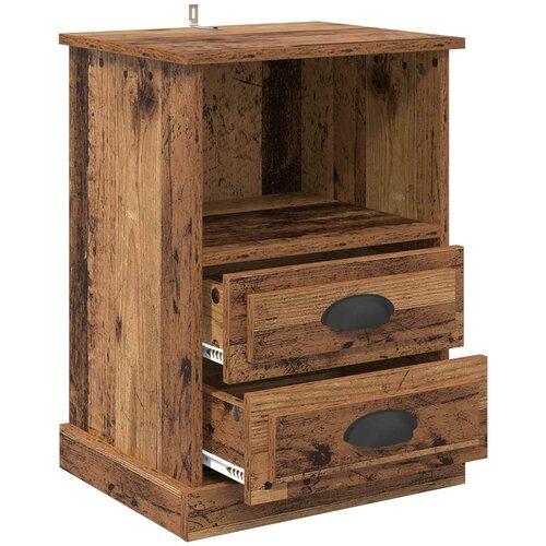  Noćni ormar 2 pcs Staro drvo 36 x 43 x 60 cm Konstruirano drvo Slike