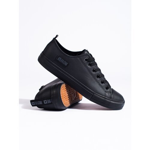 Big Star Men's black sneakers made of ecological leather KK174009 Slike