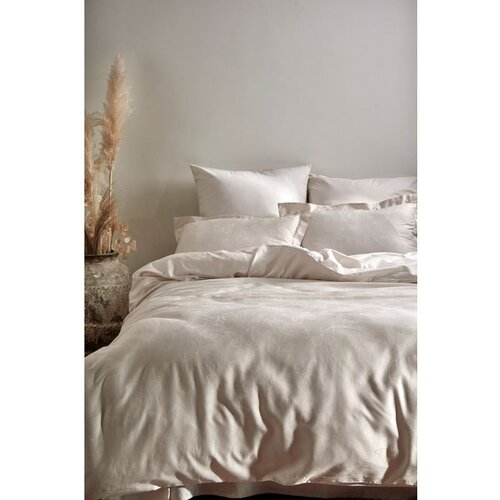  kelebek - cream cream satin double quilt cover set Cene