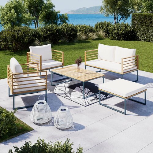 Bessagi Garden Lounge Garnitura Silas, 4-Delno, Krem Cene