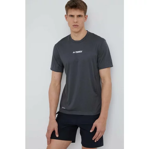 adidas Terrex Sportska majica kratkih rukava Multi boja: siva, s tiskom