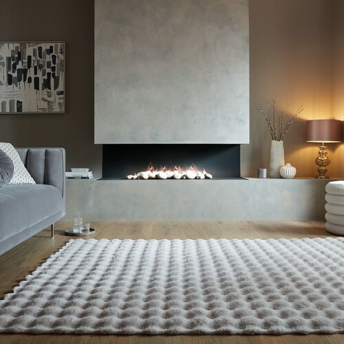Flair Rugs Svetlo sivo sintetično krzno 180x290 cm Waffle Faux Fur &amp;ndash; Slike