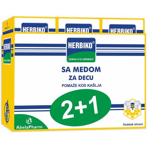 Abela pharm herbiko sa medom za decu 125 ml, 2+1 gratis Slike