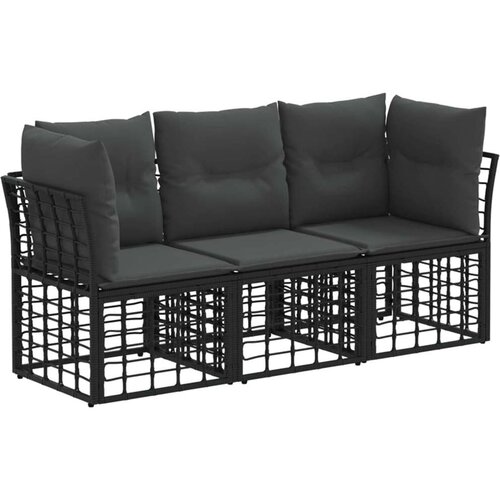  Set vanjskih sofa Crna Poliester - Crna bez stola Cijene