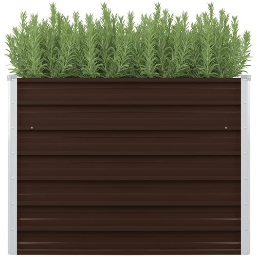 vidaXL Visoka greda rjava 100x40x77 cm pocinkano jeklo, (20618742) Cene