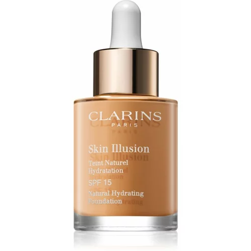 Clarins Skin Illusion Natural Hydrating Foundation posvjetljujući hidratantni puder SPF 15 nijansa 112 Amber 30 ml