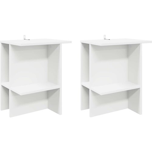 Kava Stol 2 pcs Bijela 40 x 30 x 49 cm Konstruirano drvo Cene