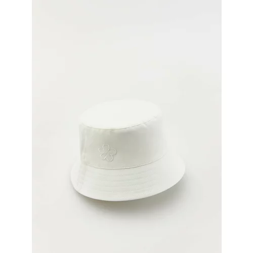 Reserved - Šešir bucket hat s vezom - krem