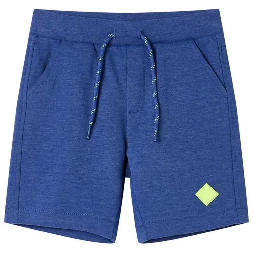 vidaXL Otroške kratke hlače z vrvico modra melange 116