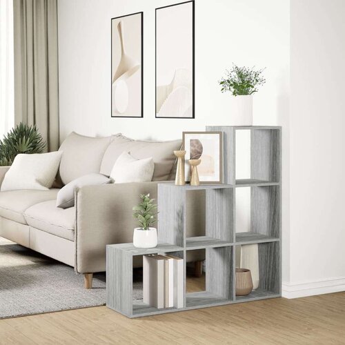 VidaXL Pregrada / regal za knjige 3 razina sonoma 99x29x99 cm drveni Slike