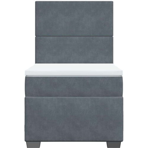 VidaXL box spring krevet s madracem tamnosivi 100x200 cm bar&amp;scaron;unasti Slike