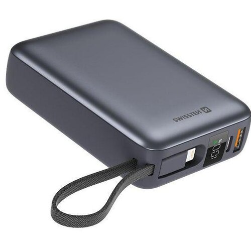 Swissten Power bank 20000mAh USB-C, Lightning kab Slike