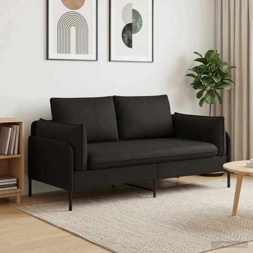 SOFA za dvije osobe 2-sjedalo Crna 188 x 81 x 89 cm Bar&scaron;un - Crna 145 cm Cijene