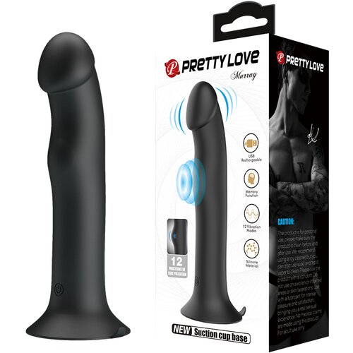  Crni Vibro Dildo sa Pulsacijom Murray Slike