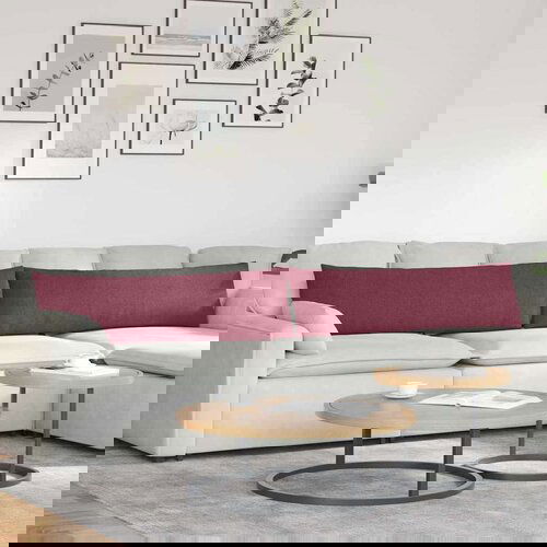 vidaXL jastučići za sofu 2 pcs vinska crvena 145 x 40 cm tkanina Cene