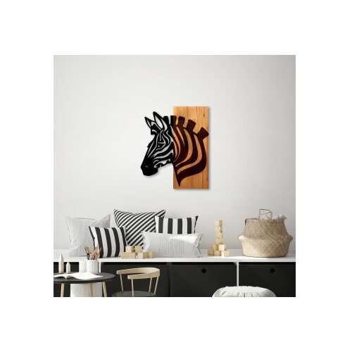 Wallity Zidna dekoracija Zebra v2, 48cmx58cmx3cm, Hrast Slike