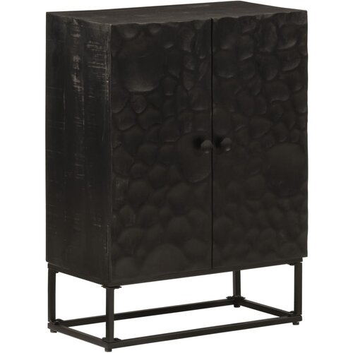 vidaXL Komoda crna 55 x 30 x 76 cm od masivnog drva manga i željeza Cijene