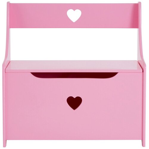 Premier Housewares Ružičasti dječji ormar s klupom 60x62x34 cm Pink Heart &amp;ndash; Slike