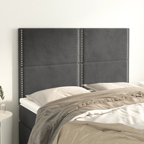  Uzglavlje tamno sivo 144x5x118/128 cm baršunasto Cene