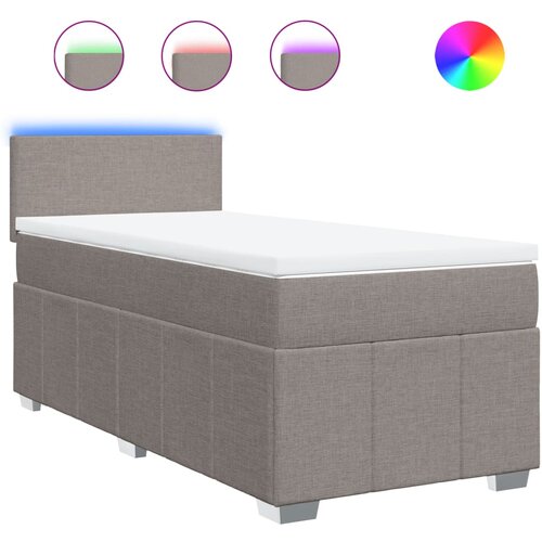 Maison Chic Box spring postelja - Vzmetna postelja z vzmetnico taupe 90x200 cm blago SL17401, (21882533) Cene