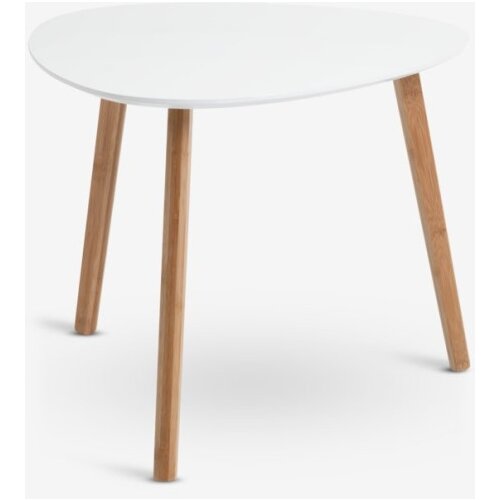  Proizvod sa nedostatkom - OUTLET - Stočić 55x55 bela/bambus Slike