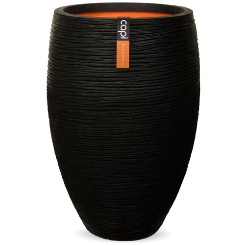 Capi Vaza Nature Rib elegantna Deluxe 40x60 cm črna Cene