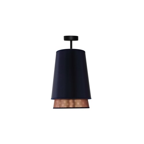  Duolla - Plafonski luster BELL SHINY 1xE27/15W/230V prečnik 25 cm plava/bakrena Slike