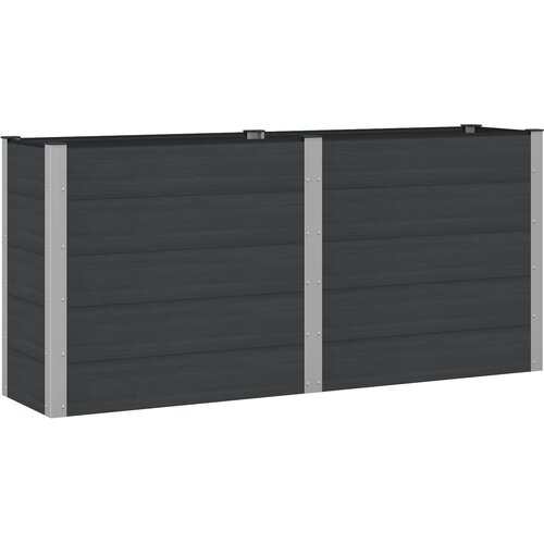  Povišena gredica - Vrtna gredica Crna 200 x 50 x 91 cm WPC i aluminij - 200 x 50 x 91 cm Crna Cene