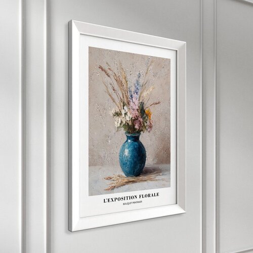 Styler Tiskana slika z okvirjem 56x75 cm Blue Vase &amp;ndash; Slike