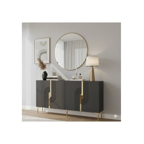 Hanah home konzola meyra 150 anthracite gold Cene