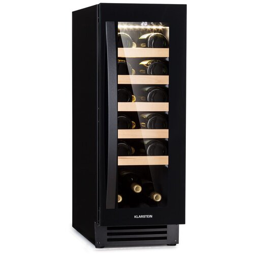 Klarstein vinovilla 20, ugradbeni hladnjak za vino, 50 l / 20 boca, staklena vrata, inox Slike