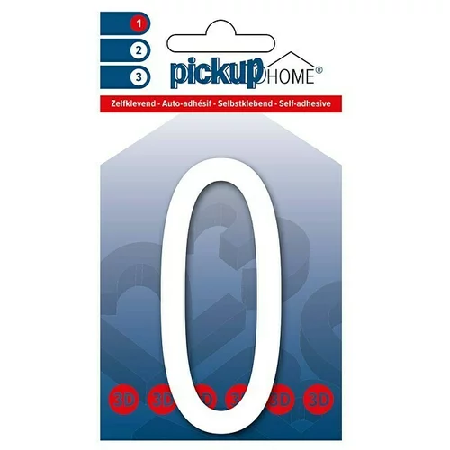 Home 3D Kućni broj Oslo (Visina: 9 cm, Motiv: 0, Bijele boje, Plastika, Samoljepljivo)