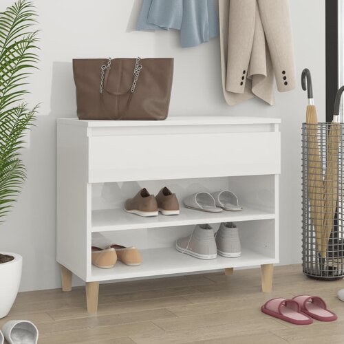 vidaXL Ormarić za cipele sjajni bijeli 70x36x60 cm konstruirano drvo Cijene