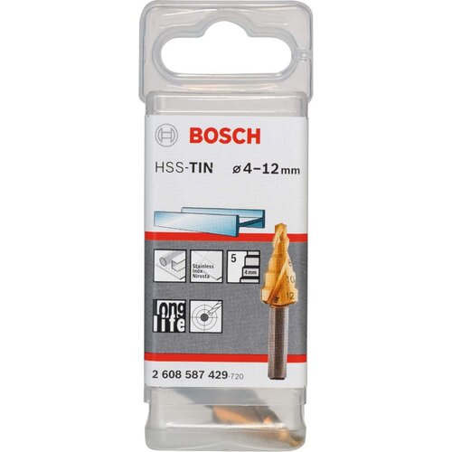 Bosch stepenaste burgije HSS-TiN 4 - 12 mm, 6,0 mm, 50 mm - 2608587429 Slike