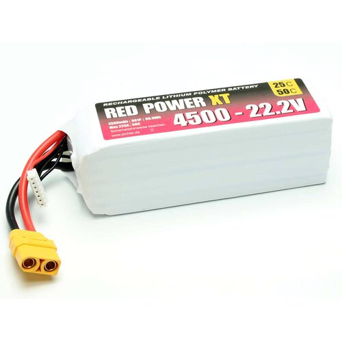 RED POWER lipo akumulatorski paket za modele 22.2 V 4500 mAh mehka torba XT90, (20438565) Slike