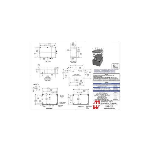 Hammond Electronics 1554 PC SL Univerzalno kućište Polikarbonat Siva 1 ST