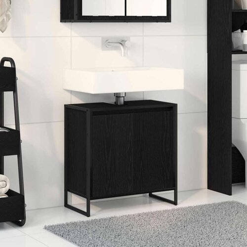  Kupaonski ormar Crni hrast 60 x 30 x 60 cm Konstruirano drvo Cijene