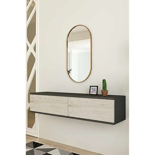 Hanah home komoda Didema, 120 cm, antracit / travertin Cene
