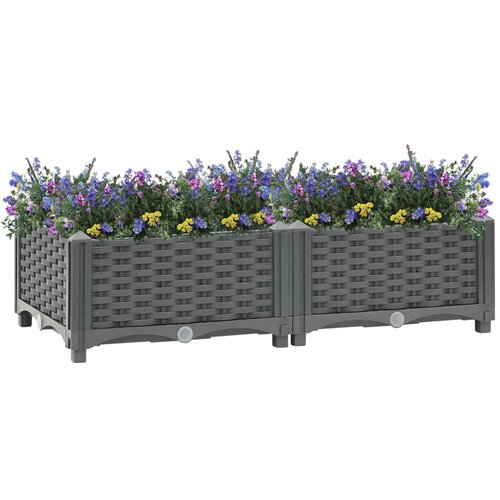 vidaXL povišena gredica 80 x 40 x 23 cm od polipropilena Cijene