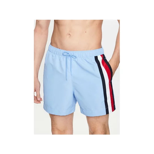 Tommy Hilfiger Kratke hlače za na plažo Medium Drawstring UM0UM02857 Modra Regular Fit