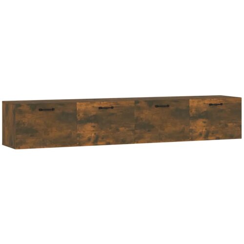 Maison Chic Stenska omarica - Zidna omarica 2 kosa dimljeni hrast 100x36,5x35 cm inžen. les iu403, (22062983) Slike