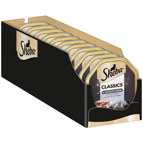 Sheba Mega pakiranje zdjelice 22 x 85 g - Classics pa&amp;scaron;teta teletina i piletina Slike