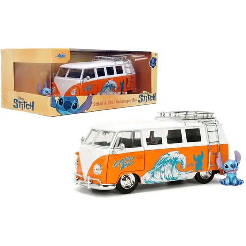 Jada Toys Disney Stitch &ndash; 1961 Volkswagen kombi s figurico Stitcha, majhen avto 1/24 - Cene